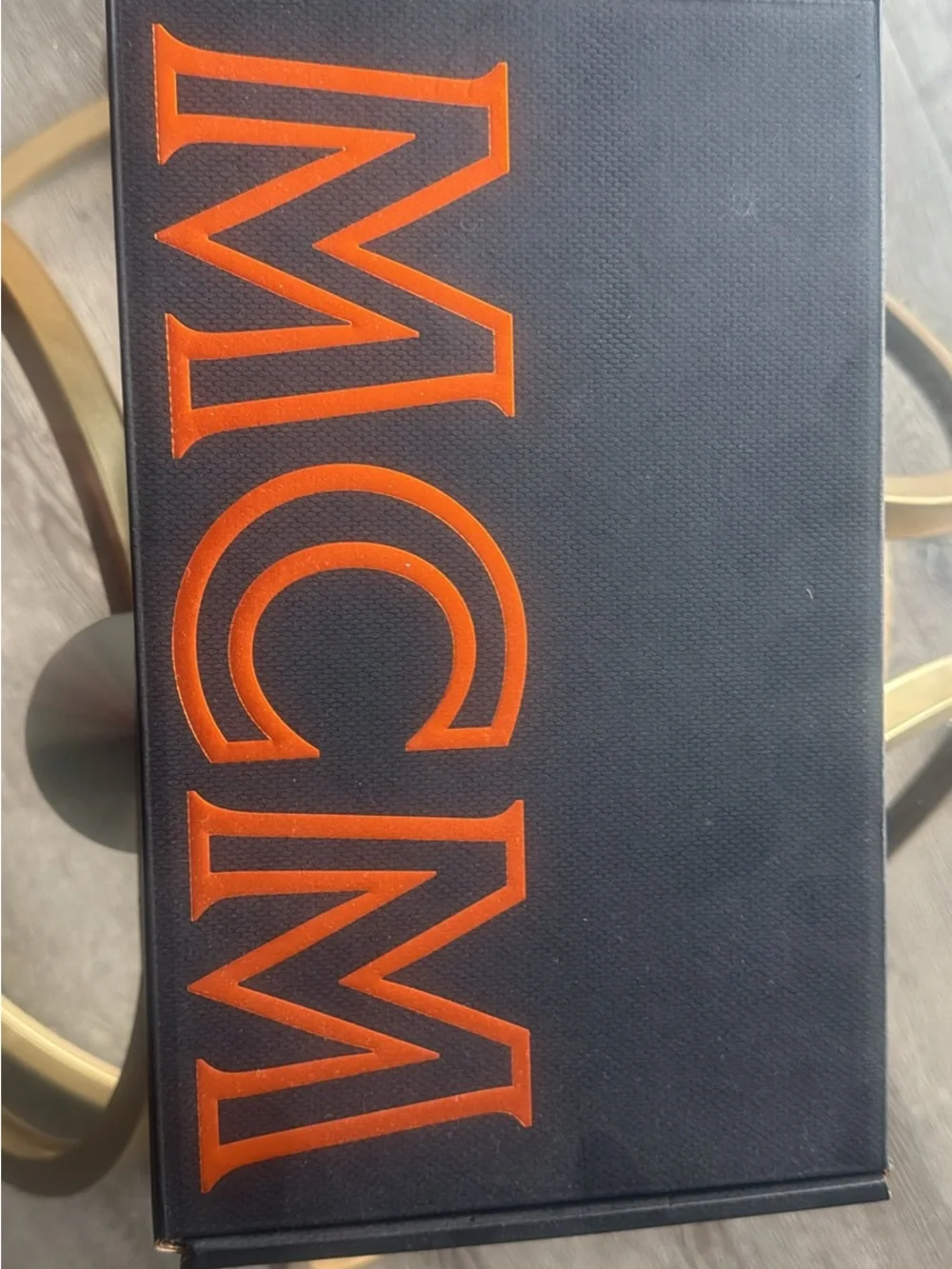 MCM Women’s Cognac Brown Logo-Perforated Slide Sandals